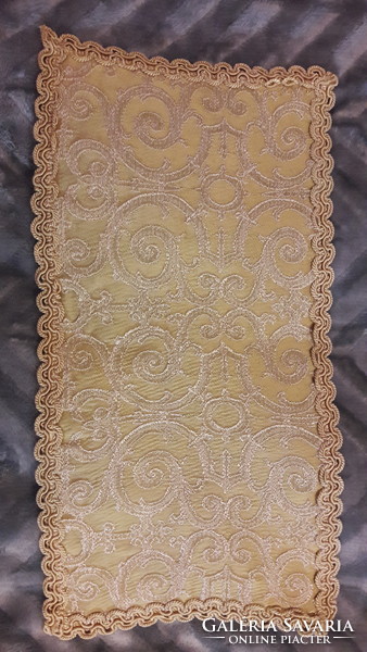 Tablecloth fair 70% discount old golden brocade tablecloth (m2130)