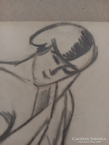 Perlrott Csaba Vilmos: Női akt, 1910-es évek, ceruza, egyedi rajz