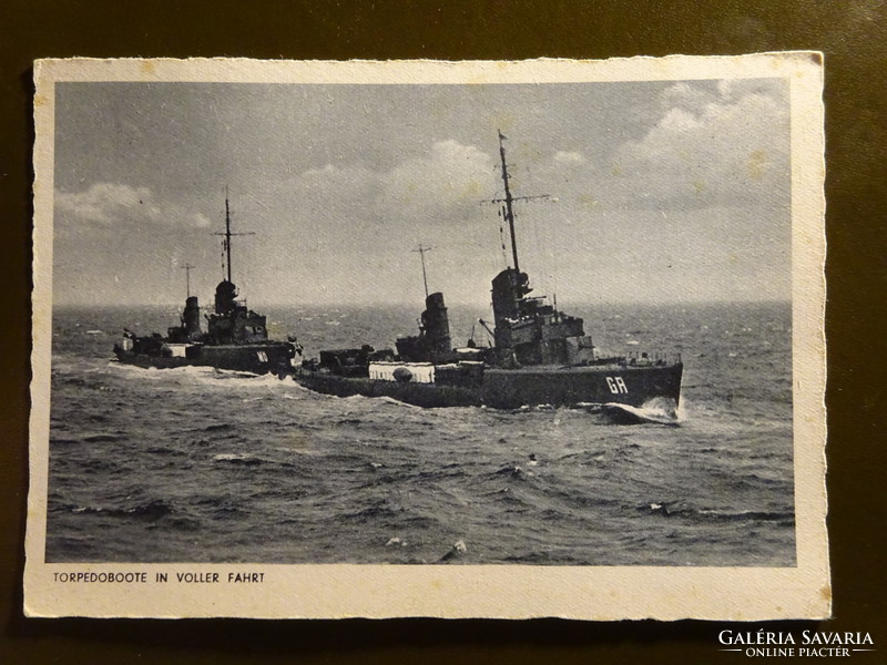 Warship torpedo - German postcard ii. Vh.