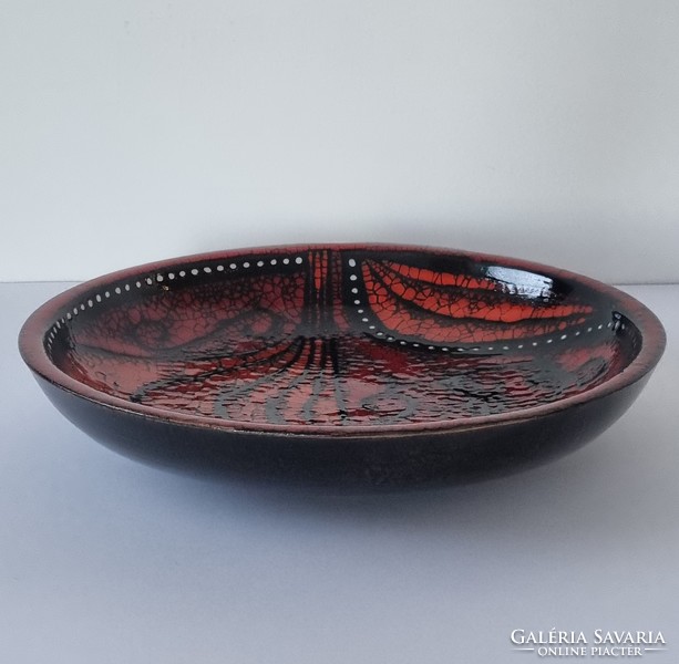 Decorative handicraft ceramic wall bowl, wall decoration