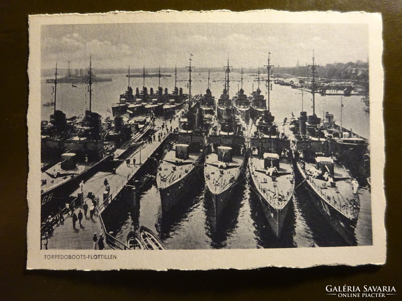 Warship torpedo boat - German postcard 1930 '