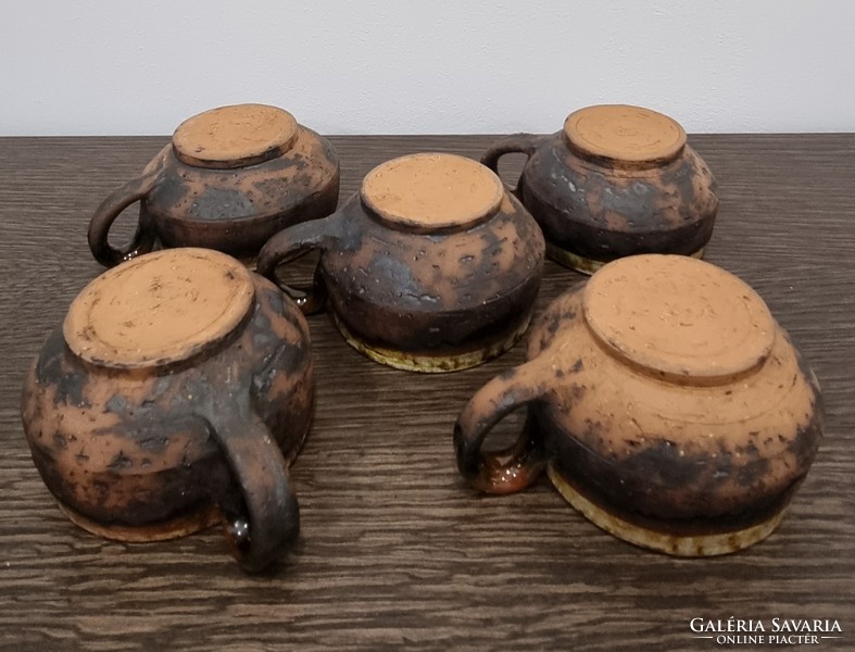 Mid-century collectible Swedish studio ceramic set - Szilasi Keramik Wisby - Janos Szilasi