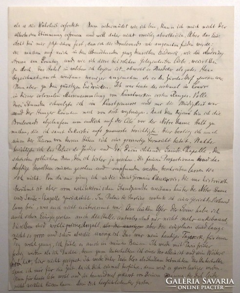 Letter from Gusztáv Rados from Zurich in 1897