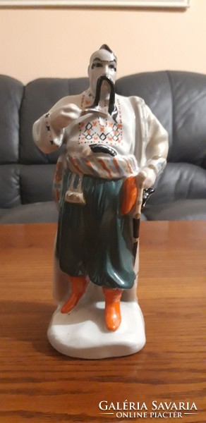 Marked Russian pipe warlord porcelain figure