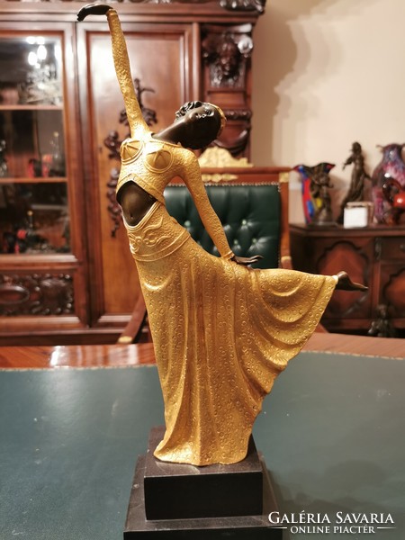 Dancer - art deco bronze statue