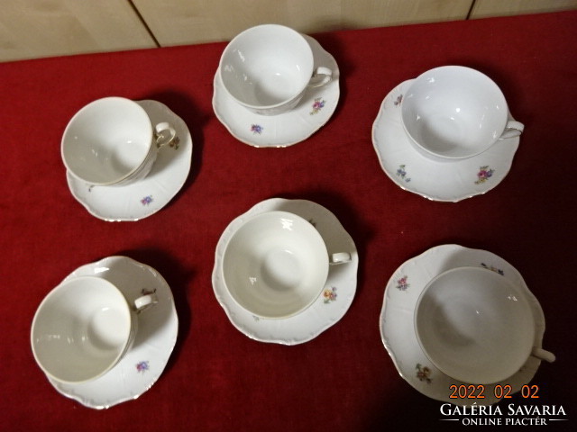 Zsolnay porcelain, six-piece tea cup + coaster. He has! Jókai.