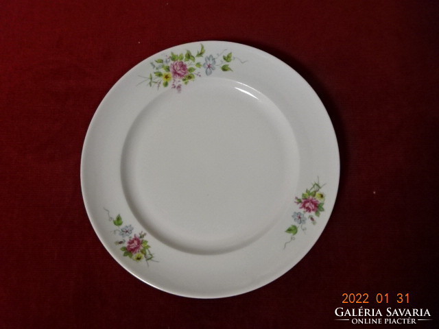 Lowland porcelain small plate decorated with a bouquet of flowers. He has! Jókai.