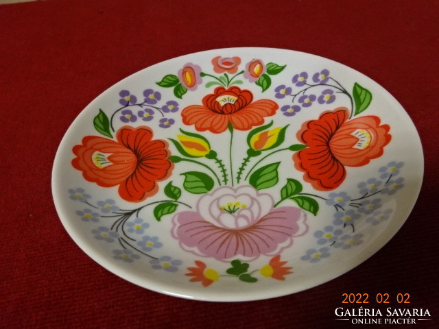 Raven house porcelain wall plate with red floral. He has! Jókai.