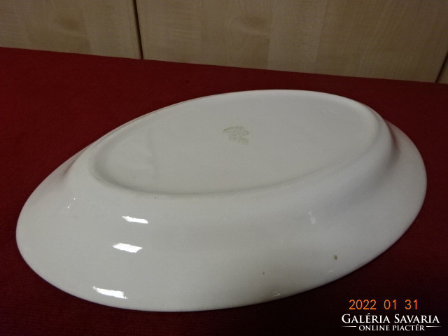 Granite porcelain, antique, oval meat bowl, length 33 cm. He has! Jókai.