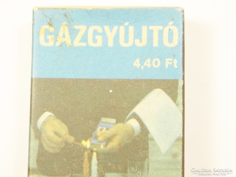 Retro gyufás doboz - Gázgyújtó - Gyufaipari Vállalat - 1970-es évekből
