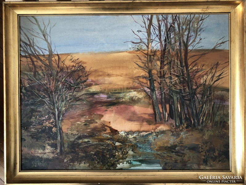 Almost gábor: field, 60x80 cm, oil painting