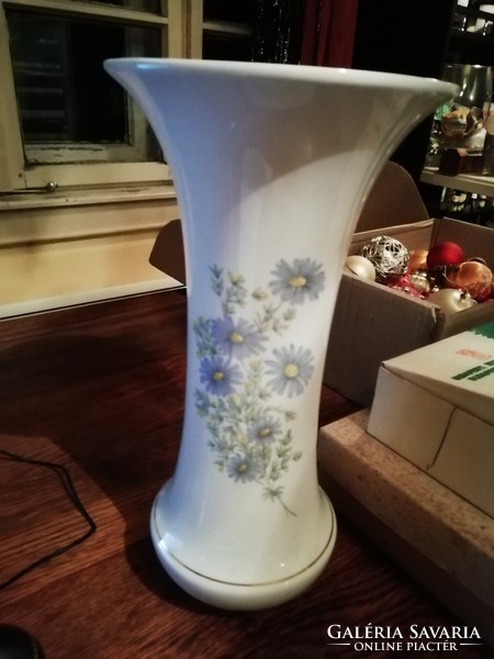 Hollóházi nagy méretű ritka mintás váza
