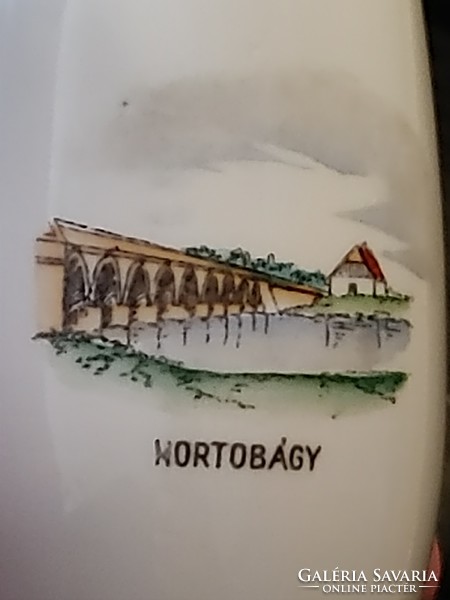 Hortobágy 9-hole bridge aquincum porcelain vase 16 cm