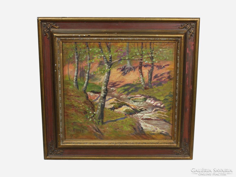 Erdei patak Remsei Jenő festömüvész alkotása 1885-1960
