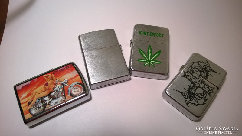 Lighter with 4 types-gasoline-engine, wild hemp and other motifs