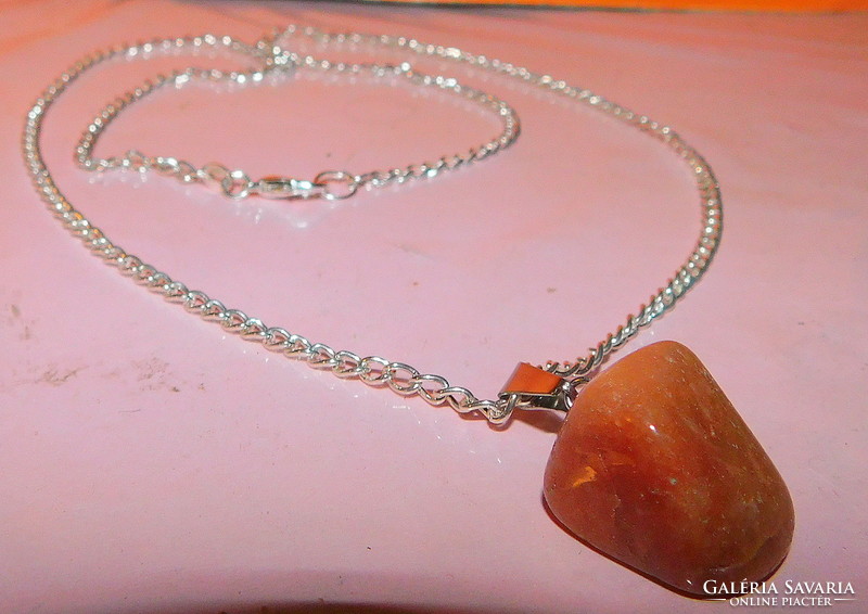Jasper mineral stone spencer necklace 55 cm