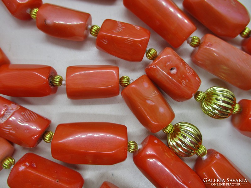 Large old genuine coral necklace 344g