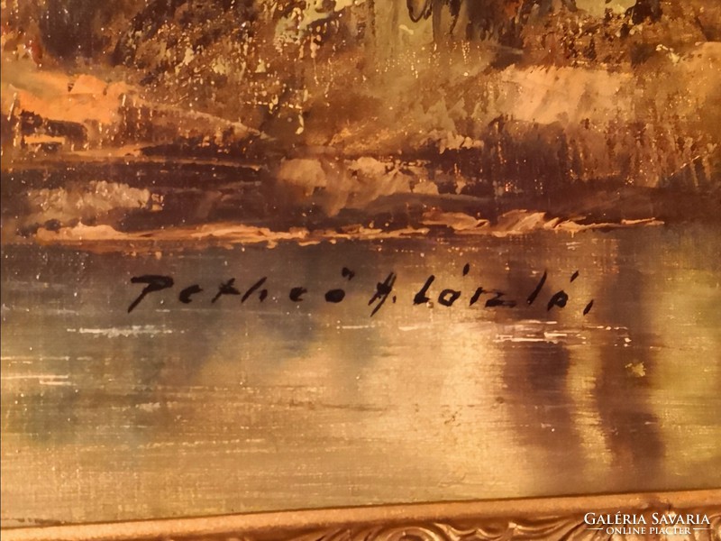 FK/168 - Petheő A. László festő – Erdei patak című festménye