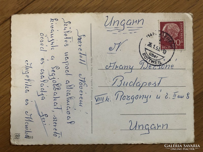Régi képeslap - 1953