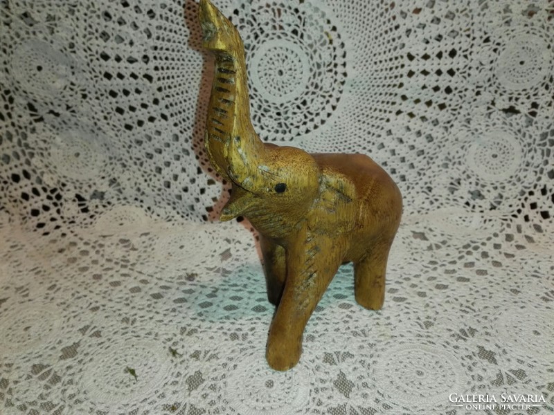 Carved wooden lucky elephant.