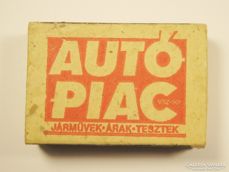 Retro reklám gyufa gyufásdoboz - AUTÓ PIAC - 1970-1980-as évekből
