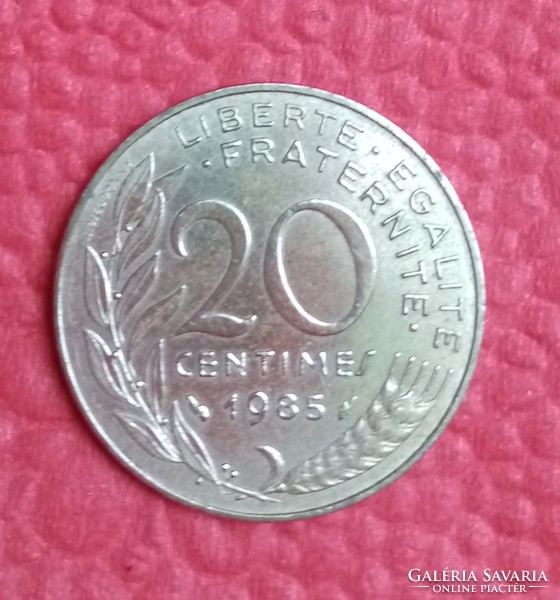 20 francia centimes 1985