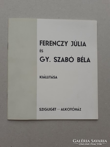 Ferenczy Julia and Gy. Béla Szabó catalog