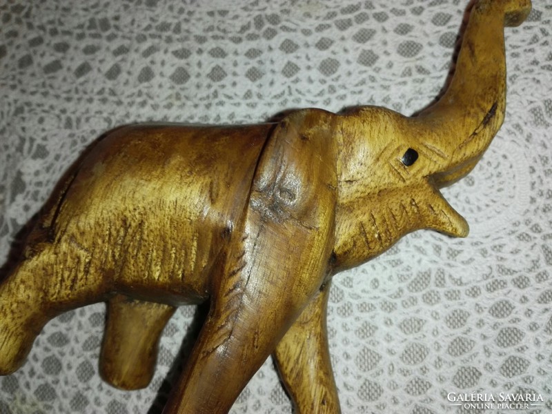Carved wooden lucky elephant.