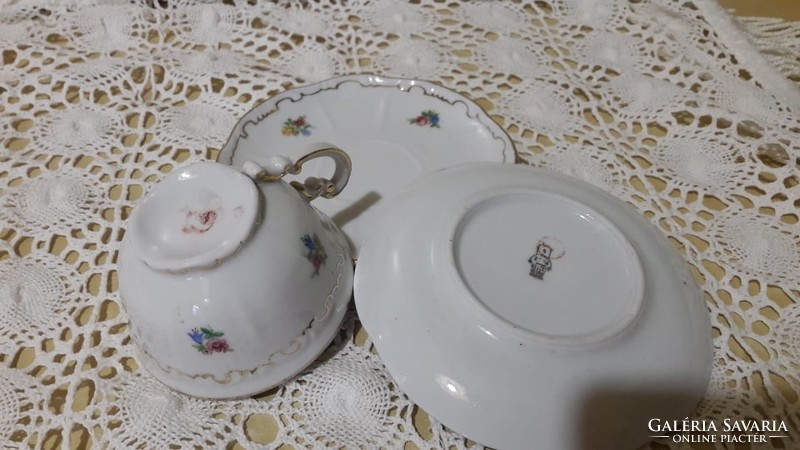 Zsolnay coffee spout, jug, cup, placemat plate