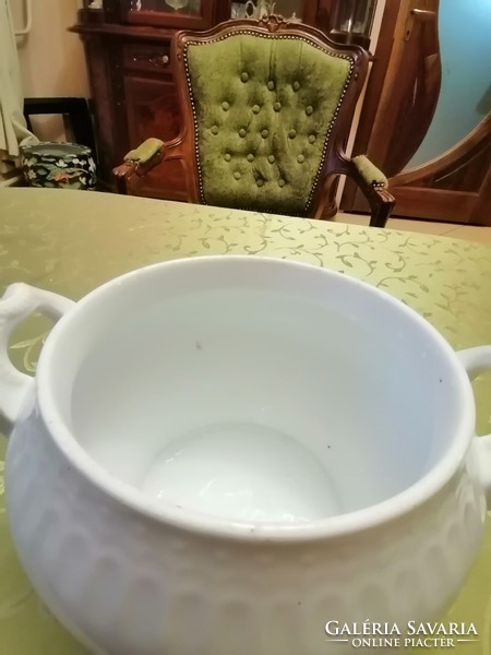 Old porcelain soup bowl