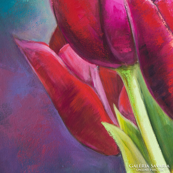 Bánki Szilvia "Tulipánok" című festménye