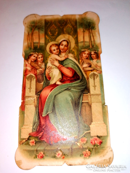 Antique, image of the Virgin Mary, prayer, prayer book 52.