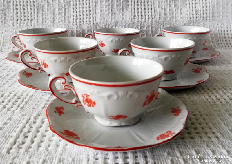 Zsolnay baroque tea set for 6 people