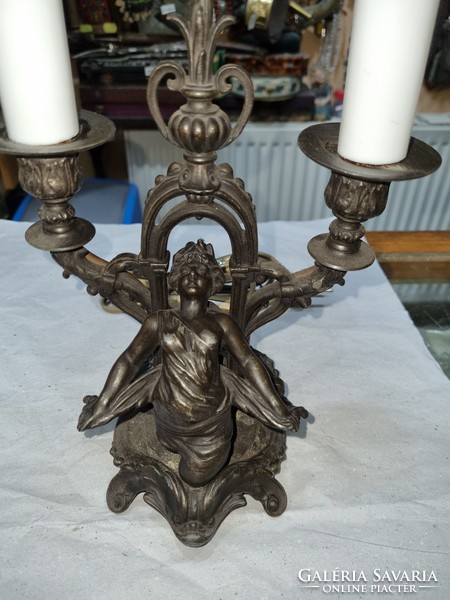 Old renovated figural table lamp