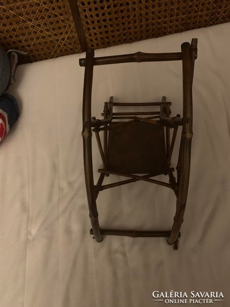 Antique bamboo toy baby rocking chair