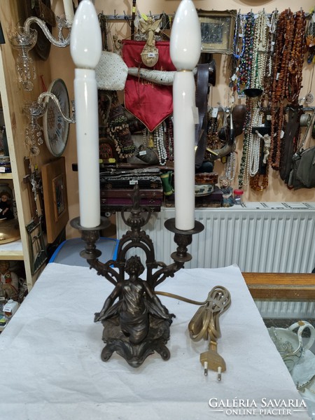 Old renovated figural table lamp