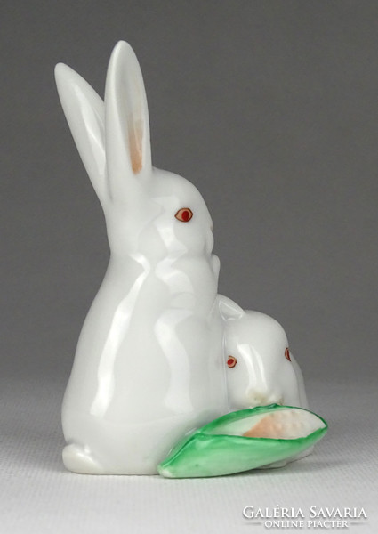 1H408 corn-eating Herend porcelain bunny pair 1944