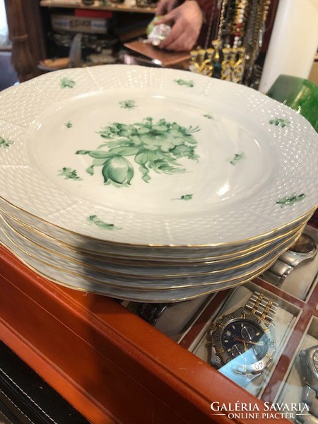 Herend porcelain plates, 6 pieces, flawless, 18 cm pieces.