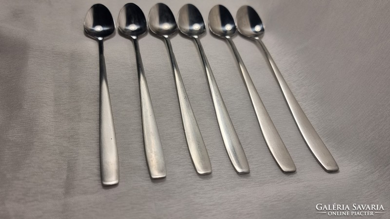 Carl mertens 18/10 6 stainless steel iced coffee spoons