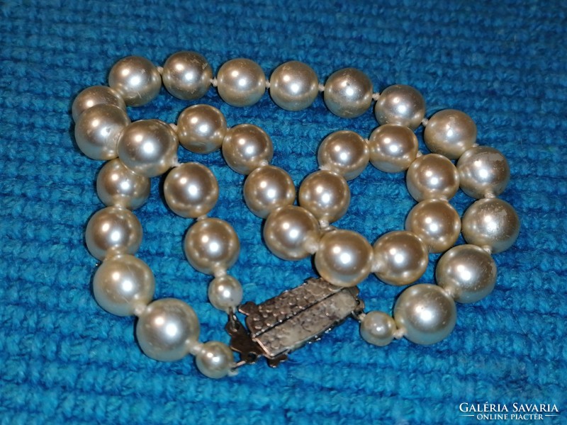 Two-row old boule bead bracelet (189)