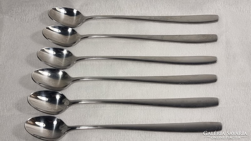 Carl mertens 18/10 6 stainless steel iced coffee spoons