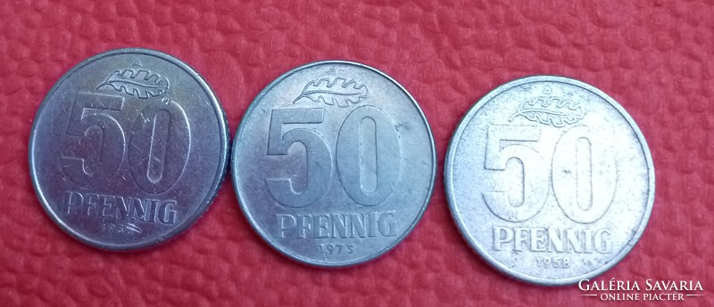 3 db német 50 pfennig