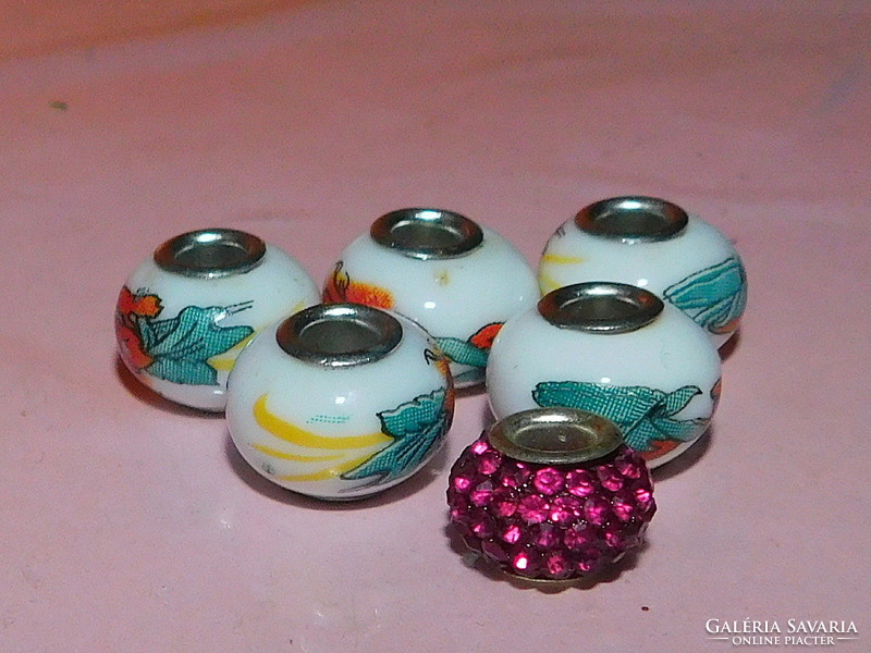 6 pieces of charm pearl for pandora bracelet