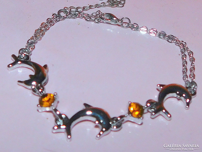 Dolphin like. Gold shiny crystal stone bracelet- up to ankle chain