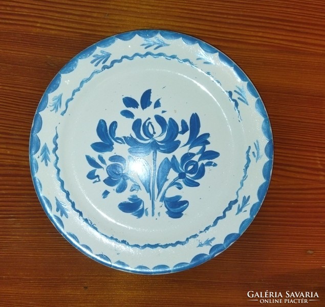 Gránit fali tányér kék mintás