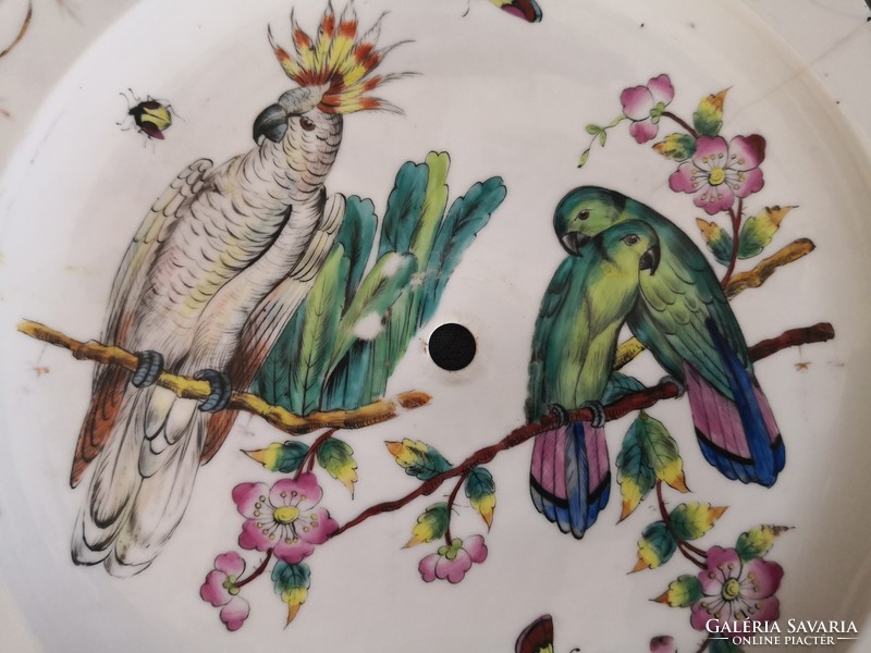 Antique Herend cake platter, hand-painted by Karl Anton, master painter, 1890s