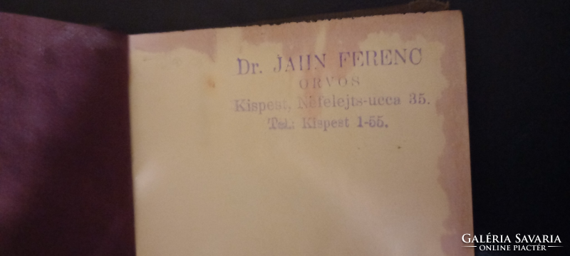 Dr.Jahn Ferenc valamikor tulajdonába lévő könyve!