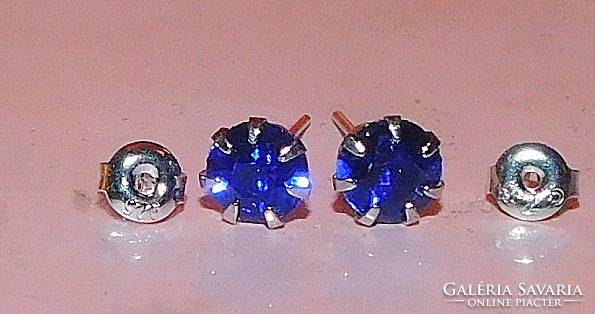 Sparkling London blue luster crystal stone earrings