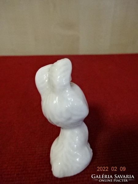 German porcelain figurine, rabbit with bow, height 5.5 cm. He has! Jókai.