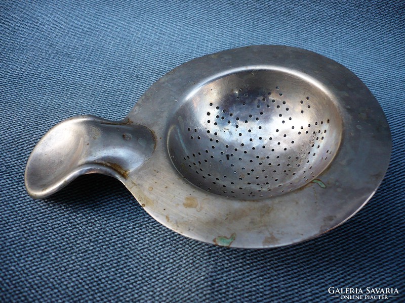 Old marked Berndorf silver-plated tea strainer